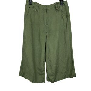 Larry Levine Women Crop Capri Wide-Leg Pants Size 8